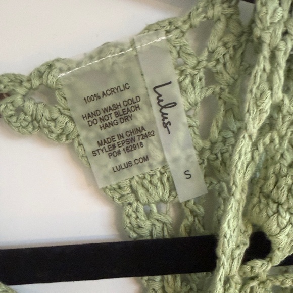 Lulu's Olive Crochet Maxi Dress - Picture 5 of 5